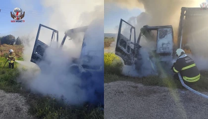 Kırıkhanda kamyon yangını