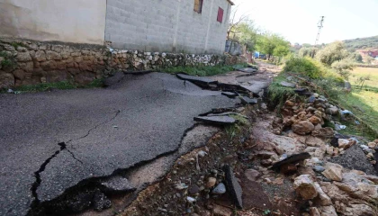 Kozanda selin izleri havadan görüntülendi