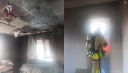 Kumlu'da ev yangını