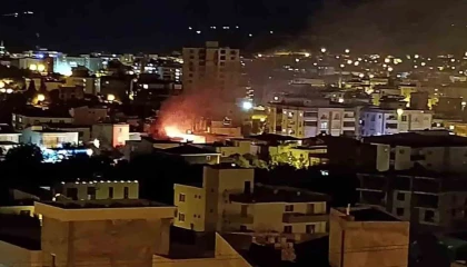 Mersinde ev yangını