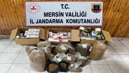 Mersinde kaçak makaron operasyonu: 2 gözaltı