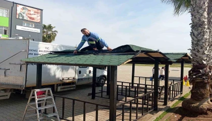 Mersinde park ve yeşil alanlarda bakım seferberliği