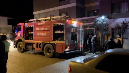 Osmaniyede apartman dairesinde yangın