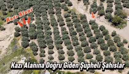 Osmaniyede kaçak kazı yapan 6 kişi dronla yakalandı