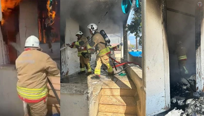 Reyhanlıda müstakil ev alevlere teslim oldu