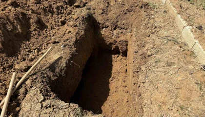 Saldırıda ölen öğretmenin defnedileceği mezar yeri görüntülendi