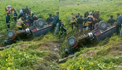 Takla atan patpatın sürücüsü hayatını kaybetti