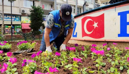 Akdenizde parklar bahara hazır: 50 bin çiçek toprakla buluşacak