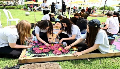Antalyada 130 bin çiçekle görsel şov