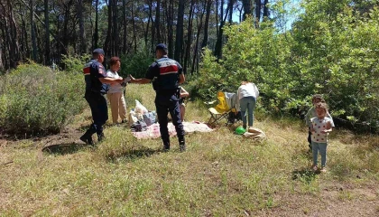 Antalyada ormanlara girişler yasaklandı, jandarma vatandaşları tek tek uyardı