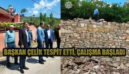 BAŞKAN ÇELİK TESPİT ETTİ, ÇALIŞMA BAŞLADI