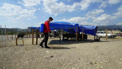 Kahramanmaraşta bayram temizliği ve ilaçlama çalışmaları sürüyor