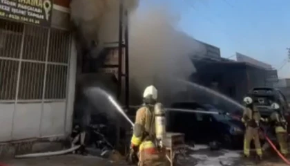 Kahramanmaraşta iş yeri yangını