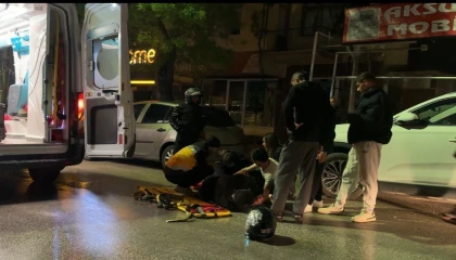 Kontrolden çıkan motosiklet devrildi, sürücüsü yaralandı