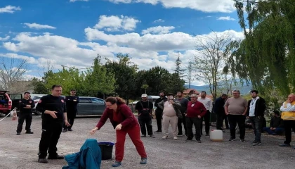 Korkuteli Devlet Hastanesinde yangın ve tahliye eğitimi