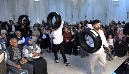 Mersinde damada lastik ve motor yağı taktılar