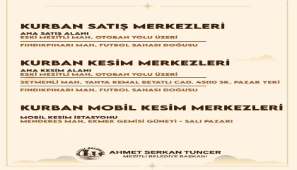 Mezitlide kurban kesim ve satış noktaları belirlendi