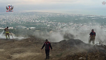 SAMANDAĞ TOKİ KONUTLARI’NDA YANGIN