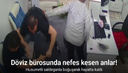 Silahla döviz bürosunu basan husumetlisine karşı boğuşarak hayatta kalmayı başardı