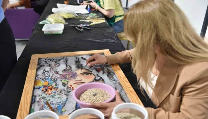 Uluslararası mozaik sanatçıları Kepezde buluştu
