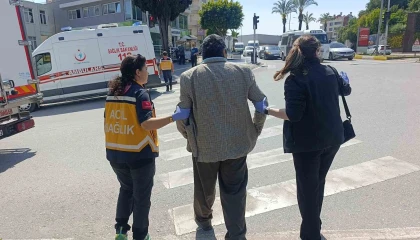 Yaya geçidinde aracın çarptığı kişi yaralandı
