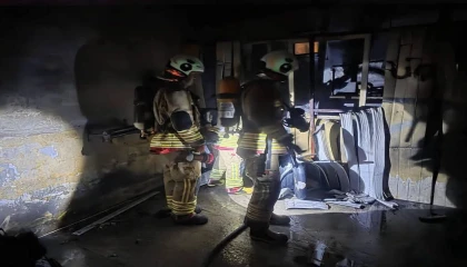 Antakyada iş yeri alevlere teslim oldu