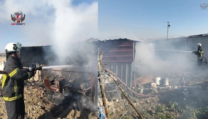 Antakyada odunluk yangını