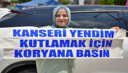 Antalya trafiğinde kornalar, kanseri yenen kadın için çaldı