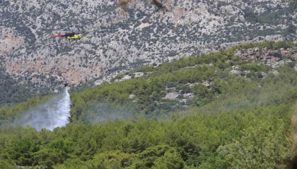 Antalyada ormanlık alanda çıkan yangın büyümeden kontrol altına alındı