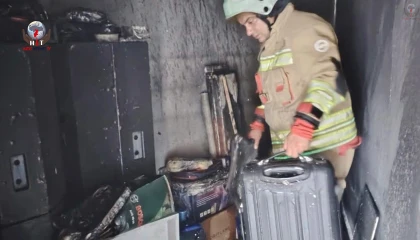 Arsuzda evin depo bölümünde çıkan yangın söndürüldü
