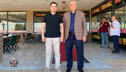 BAŞKAN ÇOLAK KAYMAKAM KAHRAMAN'A VEDA ETTİ
