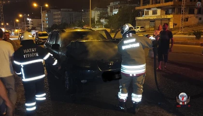 Belende otomobil yangını