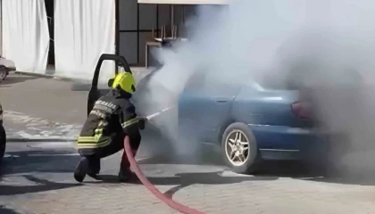 Erdemlide otomobil yangını