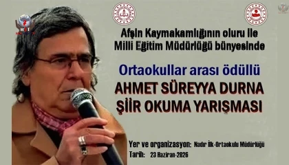 GAZETECİ-ŞAİR AHMET SÜREYYA DURNA YARIŞMAYLA ANILDI