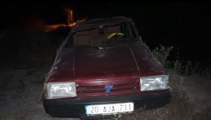 Kontrolden çıkan otomobil dereye düştü: 2 yaralı