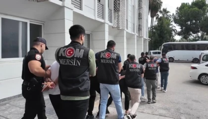 Mersinde suç örgütüne yönelik operasyonda 16 tutuklama