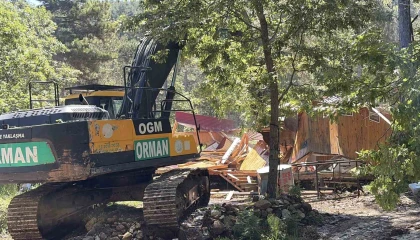 Osmaniye Olukbaşı Yaylasında 225 usulsüz yapının yıkımına başlandı