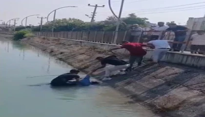 Tarsusta sulama kanalına düşen şahıs ölümden döndü