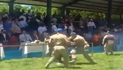 Tartışmalı güreşler olaylı başladı