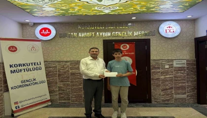 Umre ödüllü Gençlik Bilgi Yarışmasının il birincisi Korkuteliden