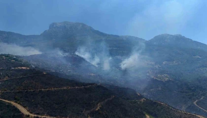 Alanyadaki orman yangınında mücadele ikinci gününde: Bölge dron ile görüntülendi
