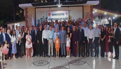 Anamur Adliyesinde görev yeri değişen yargı mensuplarına veda programı
