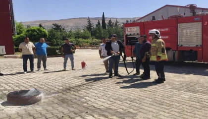 Belen ve Reyhanlıda temel yangın eğitimi verildi