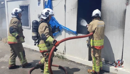 BÜYÜKDALYAN KONTEYNER KENT'TE YANGIN PANİĞİ
