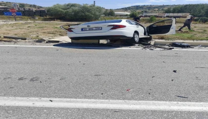 Ispartada trafik kazası ucuz atlatıldı