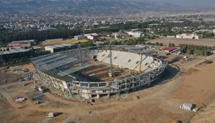 Kahramanmaraş Stadyumunun yüzde 50si tamamlandı