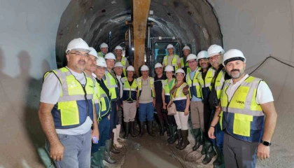 Muhtarlar, 1 milyon insana hizmet verecek Türkiyenin en büyük atık su tünelini inceledi