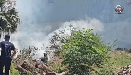 MURADİYE MAHALLESİ'NDE BAHÇE YANGINI SÖNDÜRÜLDÜ