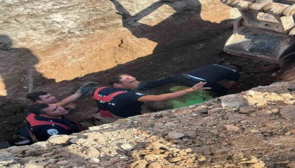 Alt yapı çalışmaları esnasında yaşanan toprak kaymasında 1 işçi öldü