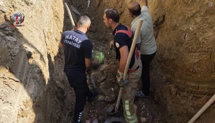 Alt yapı çalışmaları esnasında yaşanan toprak kaymasında 1 işçi öldü
